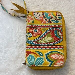 Vera Bradley Yellow and Multicolor Wristlet